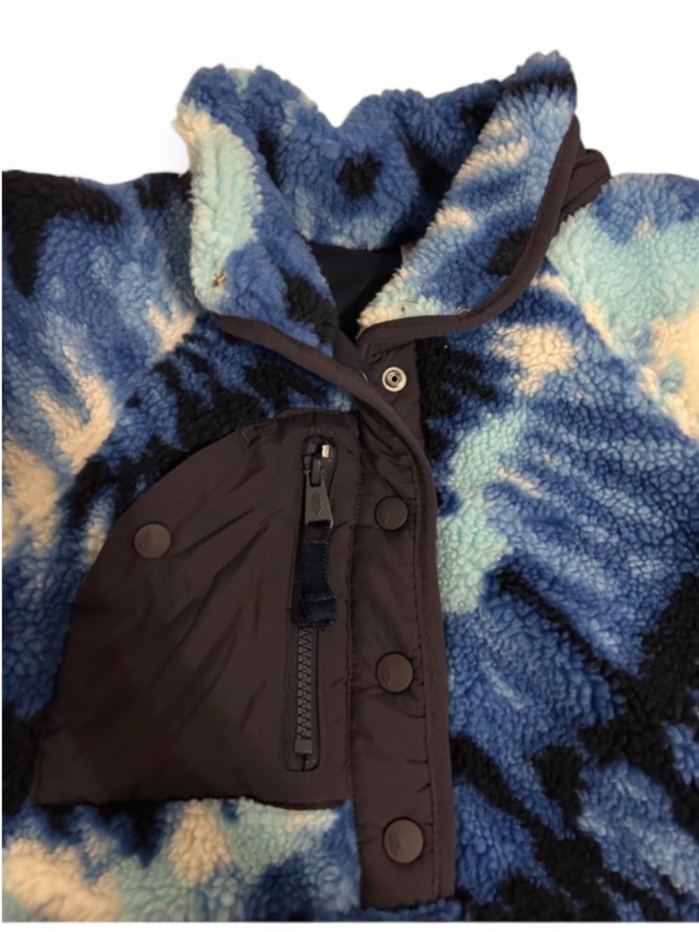 FP Movement Rocky Ridge Fleece Pullover Ocean Tie Dye Blue Free People S - Picture 5 of 7